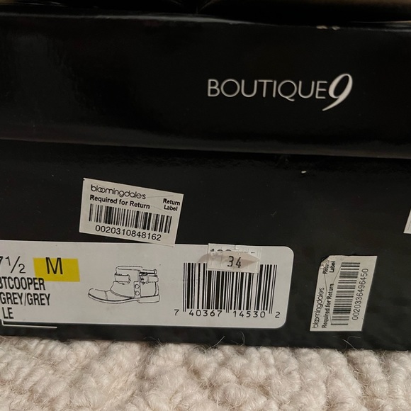 Boutique 9 BTCooper grey Ankle Boots size 7.5 - Picture 3 of 7